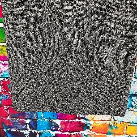 Vintage Talbots Sz 12 Tweed Black Cream Italian Wool Blend Midi Skirt - Picture 8 of 8